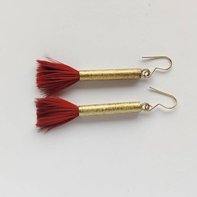 kolczyki z piórami PIÓRKO kolczyki