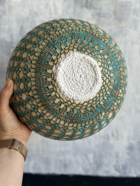 miski i misy Ręcznie lepiona duża misa ceramiczna