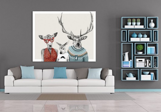 OBRAZ NA PŁÓTNIE -  100x80cm LOVE  LUdesign gallery