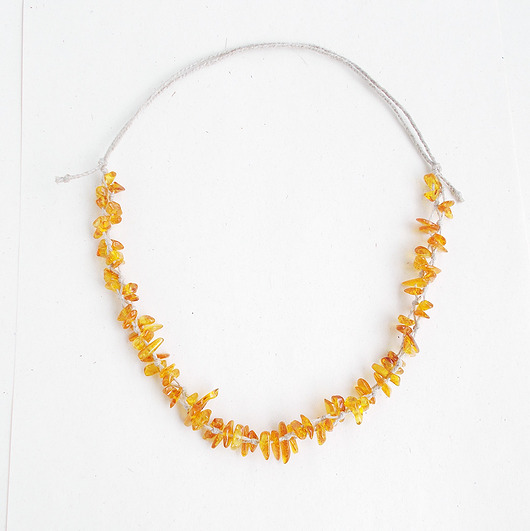 kolie Bursztyn miodowy naszyjnik bez metalu