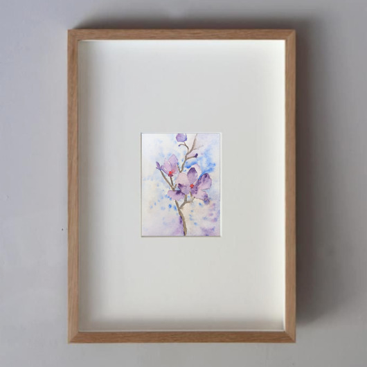 obrazy Akwarela Kwiat Magnolii oryginalny obraz A5 21x15 cm