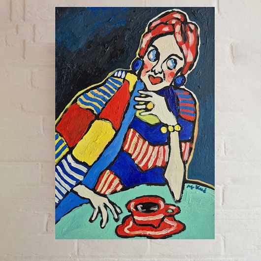 obrazy Obraz  fowizm dama z kawą