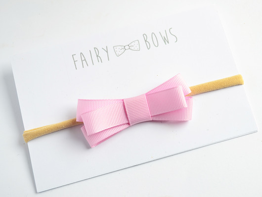FairyBows opaska różowa kokardka FairyBows