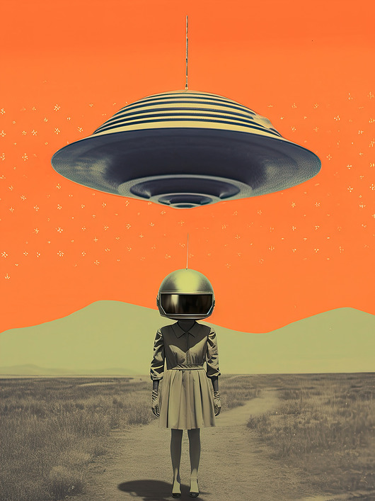 plakaty Plakat / Surrealistyczny Kolaż / UFO