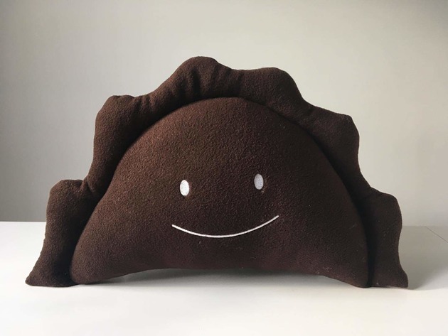 dodatki - różne Poduszka pierożek brązowy