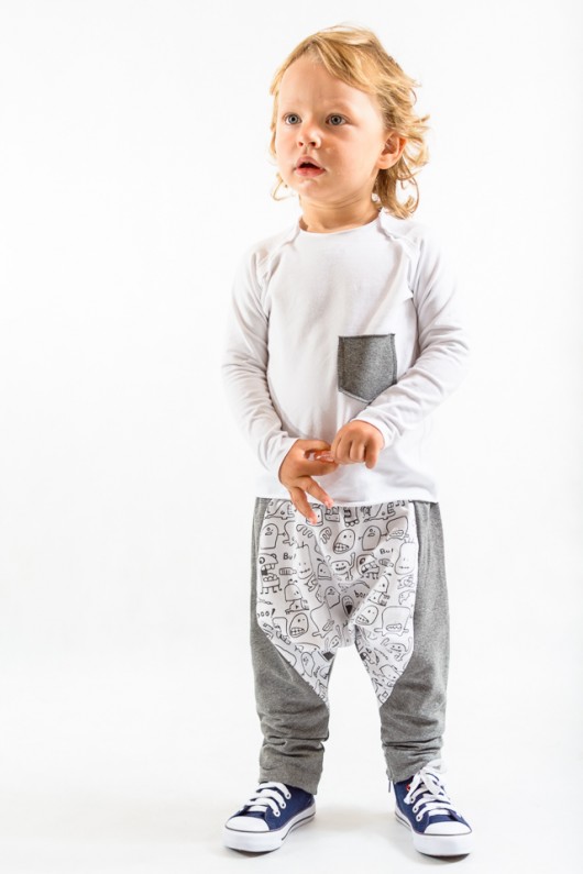 spodnie dla dziewczynki Spodnie z obniżonym krokiem DUSZKI