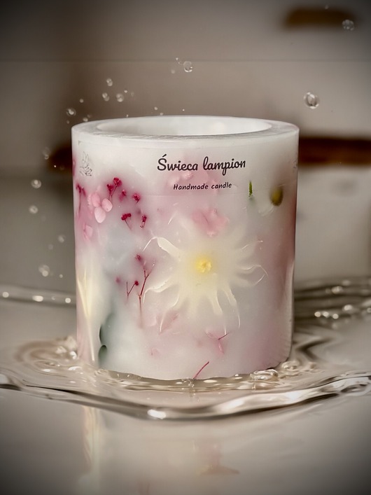 świeczniki i świece Lampion Botaniczny -Pastelowa Subtelność