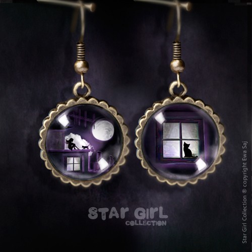 Star Girl collection, romantyczne kolczyki Ewa Saj Fotografie