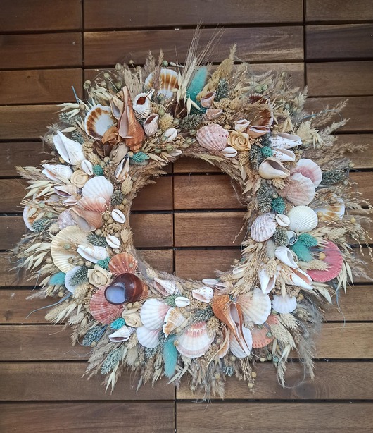 wianki Wianek nadmorski, blue summer wreath, #L2, rozmiar 45 cm