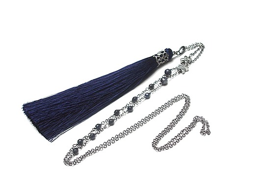 Boho /navy/  - naszyjnik Katia i krokodyl
