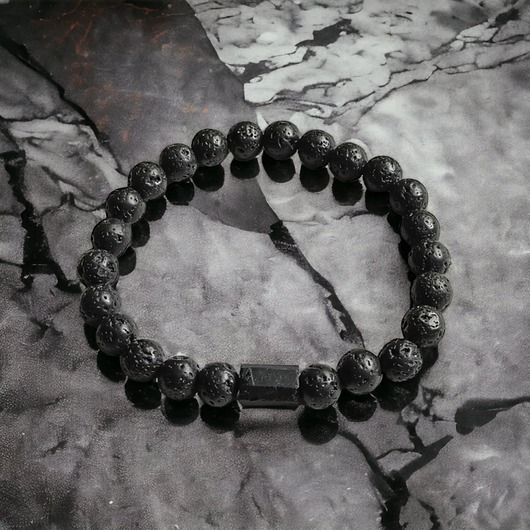 biżuteria męska Talizman - czarny turmalin - męska bransoletka