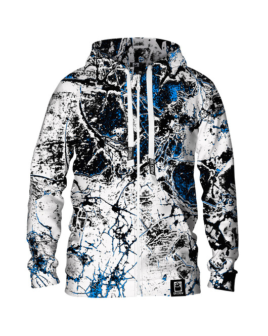 bluzy męskie Męska Bluza Expres Zamek DR.CROW Marble White