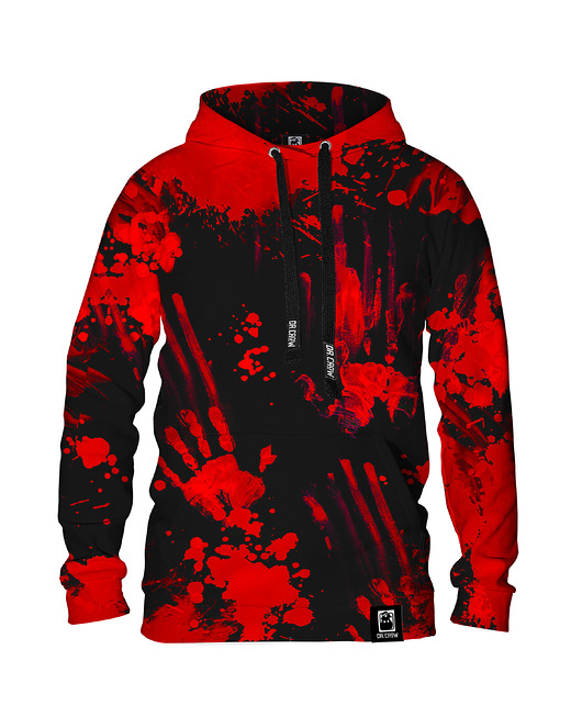 bluzy męskie Męska Bluza z kapturem Zombie Black