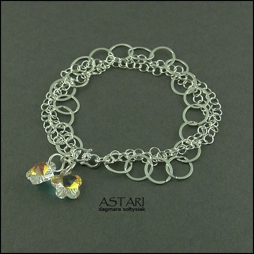 kryształ SWAROVSKI I ŁAŃCUSZKI - FLOWERS Astari