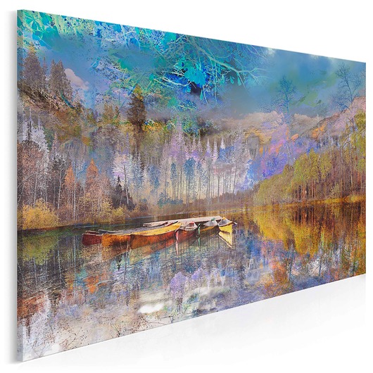 grafiki i ilustracje 30701 Obraz na płótnie PEJZAŻ JEZIORO 120x80