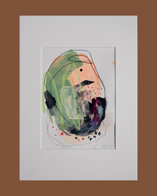grafiki i ilustracje Obraz Mix Media na papierze Szukam Balansu I