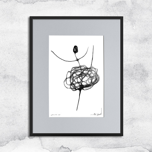 grafiki i ilustracje Oprawiona grafika - Tancerka (90)
