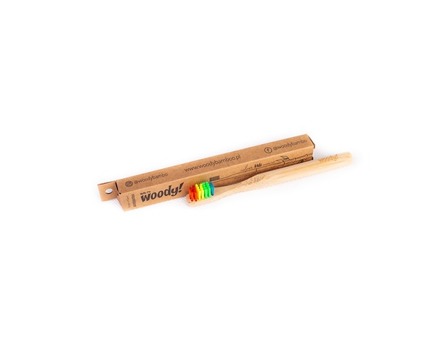 do ciała - inne WoodyBamboo Bambusowa szczoteczka KIDS miękka