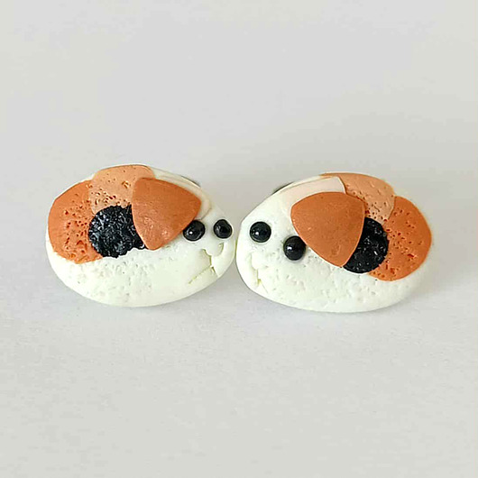 kolczyki z masy plastycznej Kolczyki Śwnki Morskie