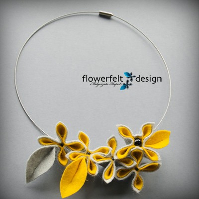 SunFlower -Biżuteria Autorska FlowerFelt Design