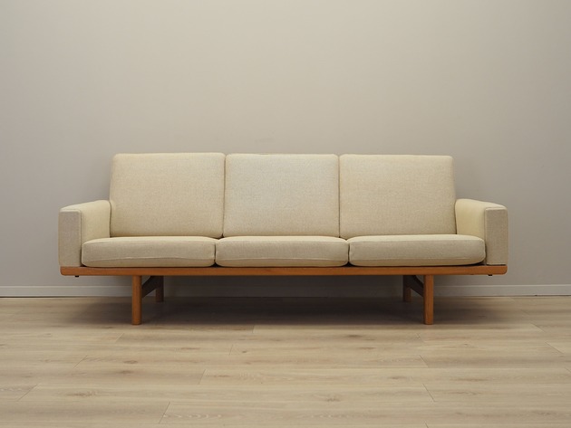 sofy i szezlongi Sofa dębowa, duński design, lata 60, projektant: Hans J. Wegner