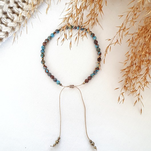 bransoletka z jaspisem LEI handmade 