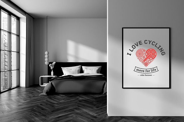 plakaty Plakat. I love cycling