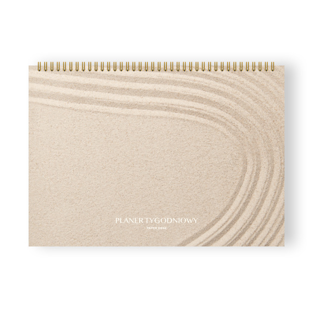 kalendarze i plannery Planer tygodniowy A4 na spirali Desert - minimalistyczny planner biurkowy  Pa