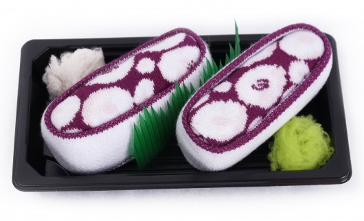 Skarpetki Sushi Socks Box 1 ośmiornica fiolet Skarpetkowelove