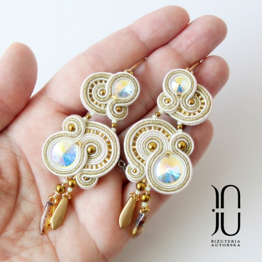 JK 296 - Kolczyki sutasz z kryształami Swarovski Justyna Jurczyk