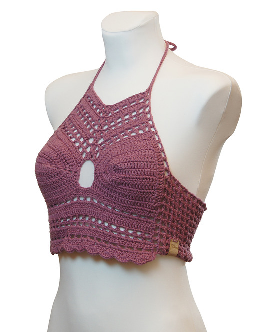 topy damskie Top / bralet na szydełku na lato ze 100 procent bawelny rozmiar M/L