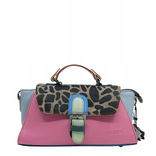 torby na ramię Torebka damska skórzana retro do ręki regulowany pasek elegancka eko OLIVKA