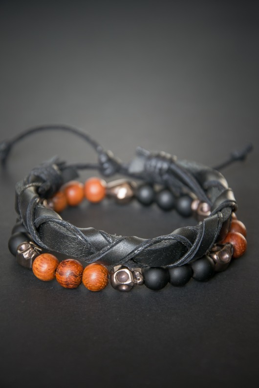 MĘSKA bransoletka HEMATYTOWE CZASZKI NOMAD ACCESSORIES