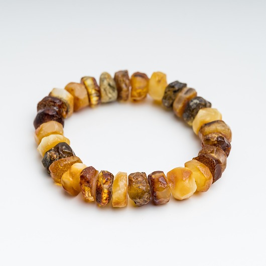 bransoletki z kamieni naturalnych Bransoletka z bursztynu bałtyckiego - bransoletka talarkowa