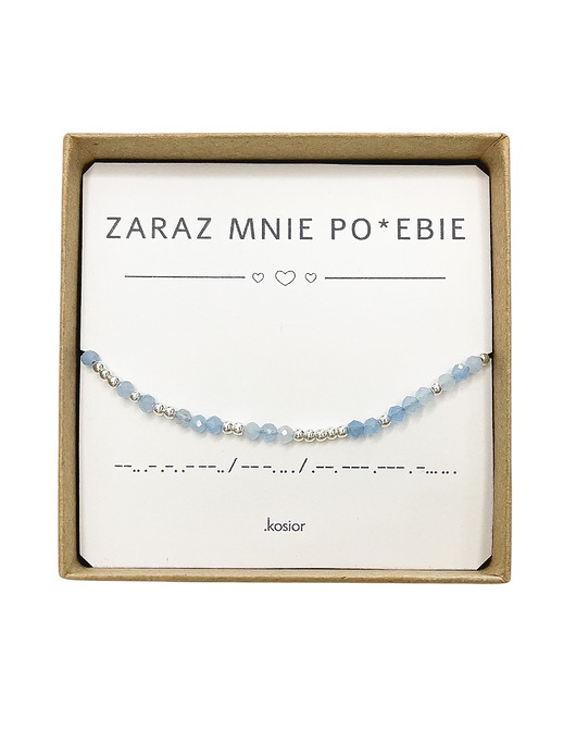 bransoletki na sznurku Zaraz mnie po*ebie Bransoletka z alfabetem Morse