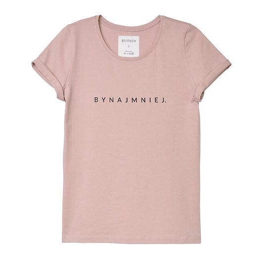 T-shirt pudrowy róż BYNAJMNIEJ. ANIMUSH