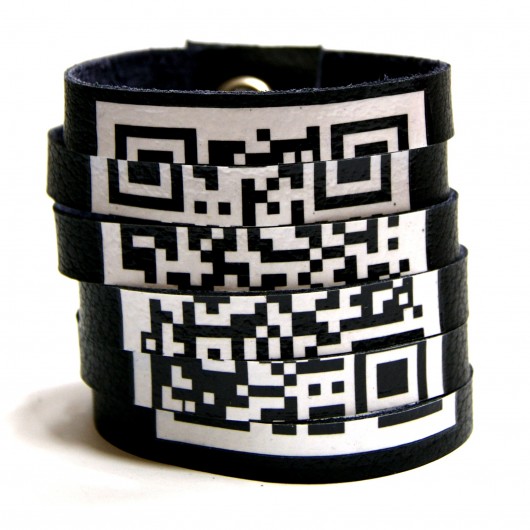 KOD QR - skórzana bransoletka Karolina Hady Surowiec