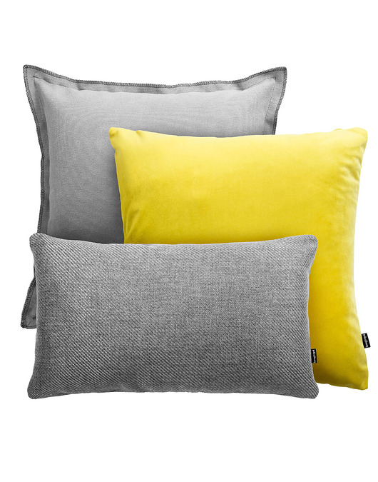 Szaro żółty zestaw Loft + Velvet + Brera Poduszkowcy
