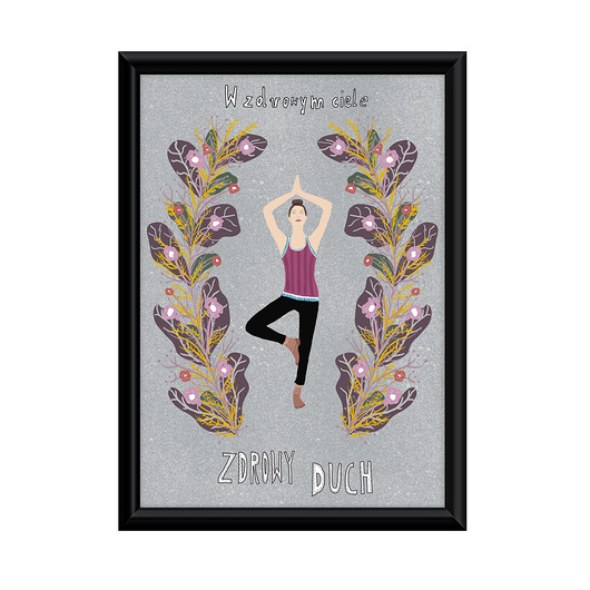 grafiki i ilustracje W zdrowym ciele zdrowy duch A4