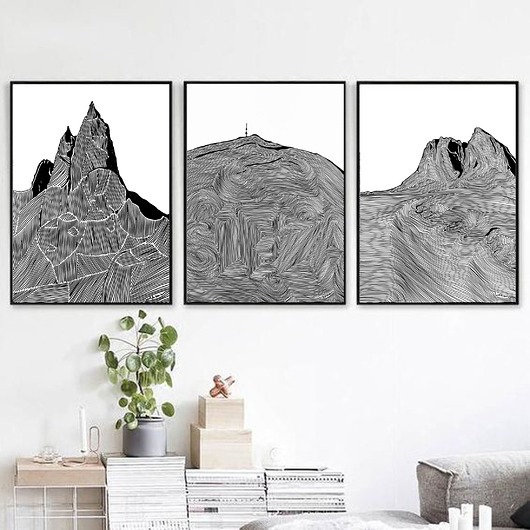 grafiki i ilustracje Góry  / zestaw 3 grafik