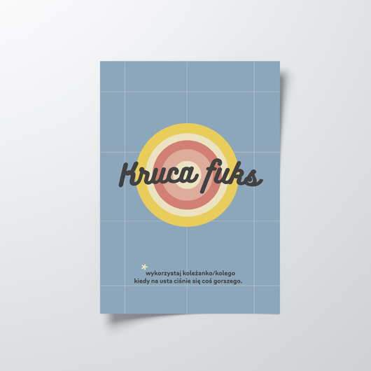 grafiki i ilustracje Kolorowy plakat do salonu, kruca fuks