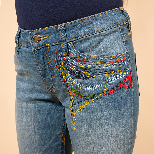 Jeansy Hippy Happy ZeStrychu Handmade