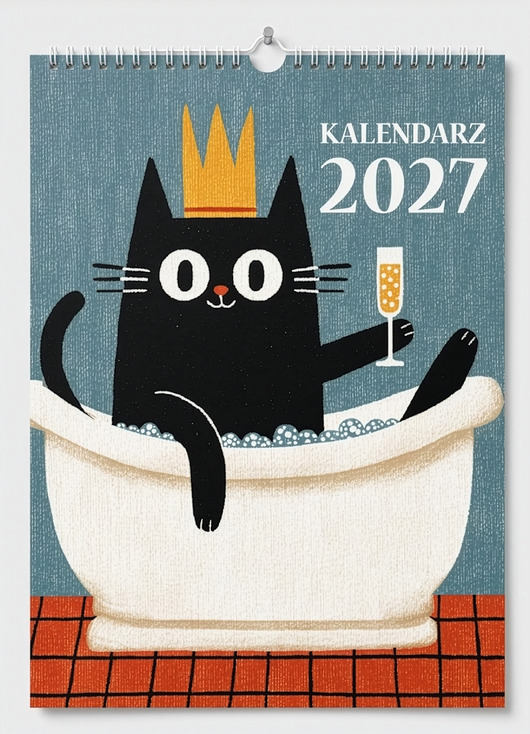 kalendarze i plannery Kalendarz 2027  KOTY Z KOTAMI