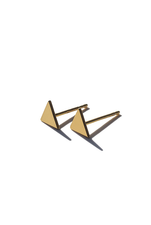 kolczyki pozłacane Kolczyki pozłacane triangles gold