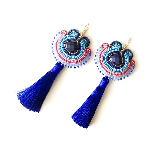 kolczyki soutache Sutaszowe kolczyki BARI _ KOLEKCJA 2024