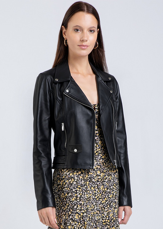 kurtki damskie Skórzana ramoneska damska Natalia II