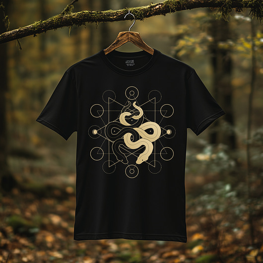 t-shirty męskie Koszulka - Alchemia Symboli, Taniec węży, Merkaba #13