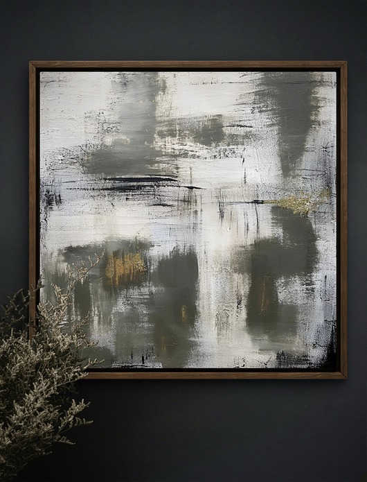 obrazy Olive - obraz strukturalny na płótnie 60x60 cm
