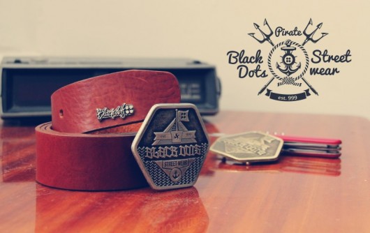 Pasek Black Dots Pirate/silver Black Dots