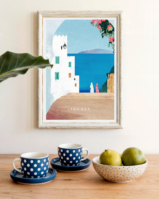 plakaty Maroko Tanger - widok przez bramę - plakat fine art